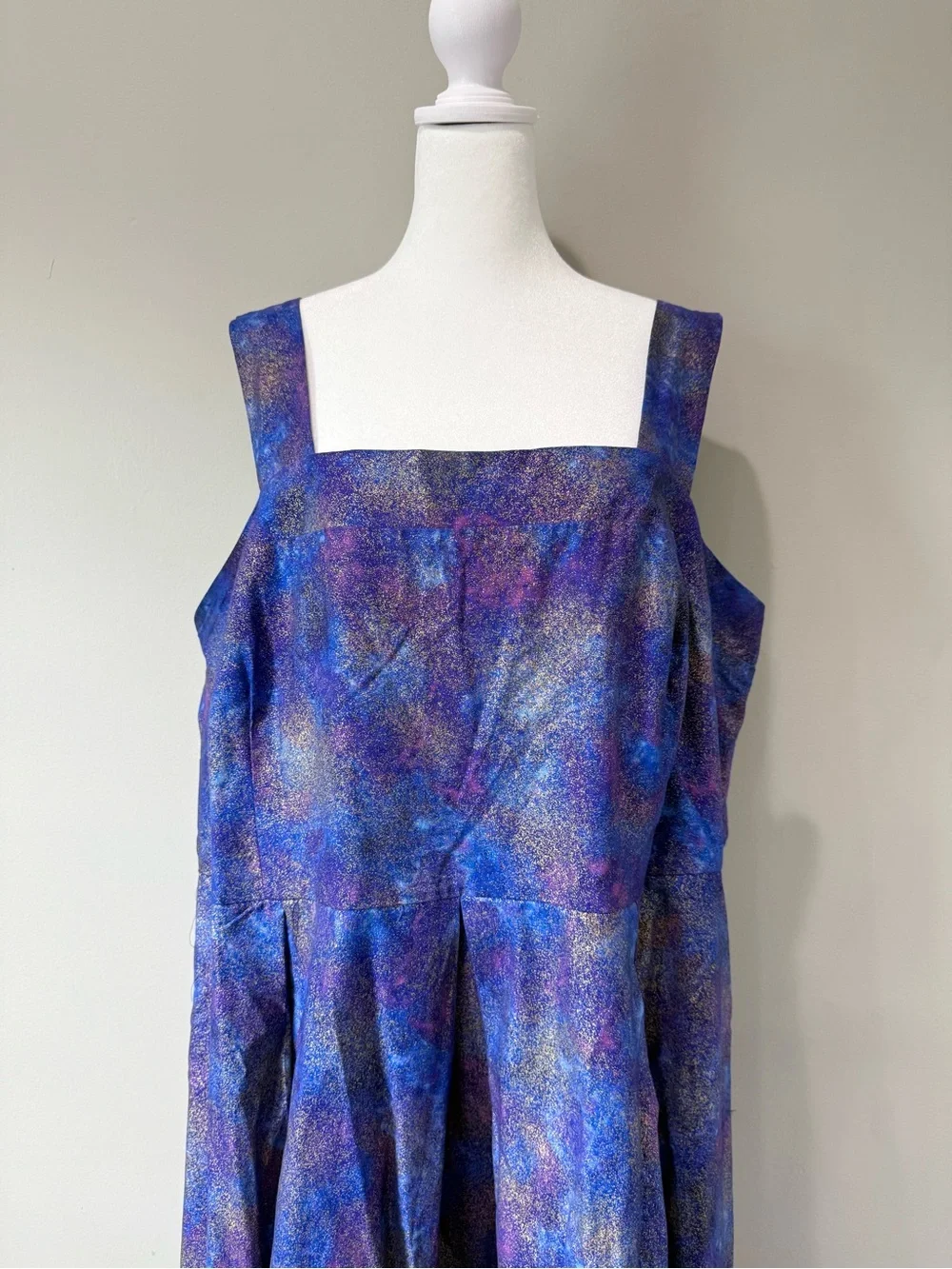ModCloth Bea & Dot Blue and Purple Firework Galaxy Sleeveless Dress - Picture 4 of 5